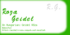 roza geidel business card